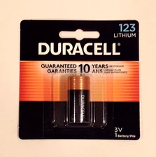 Duracell DL123A Lithium Photo Battery 3V High Power DL123ABPK CR123A 03/2034 NEW