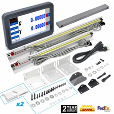 TOAUTO 2pc Linear Scales+ Digital Readout Touch Screen 2 Axis DRO full Kit