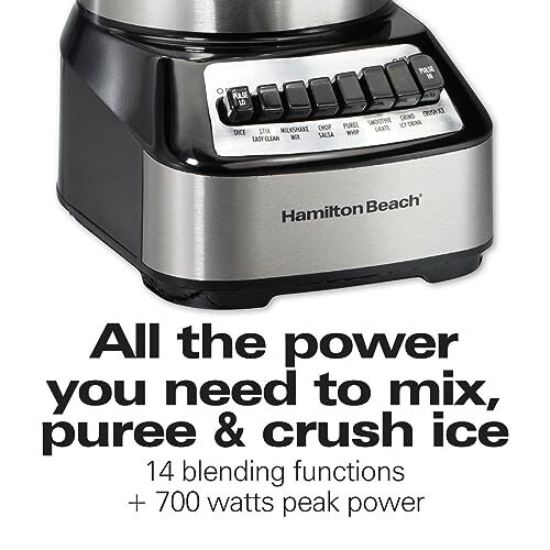 Hamilton Beach Wave Brecher Mixer für Shakes und Smoothies mit 40 Unzen Glas Ja - Bild 8 von 8