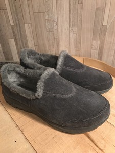 skechers go walk faux fur clogs