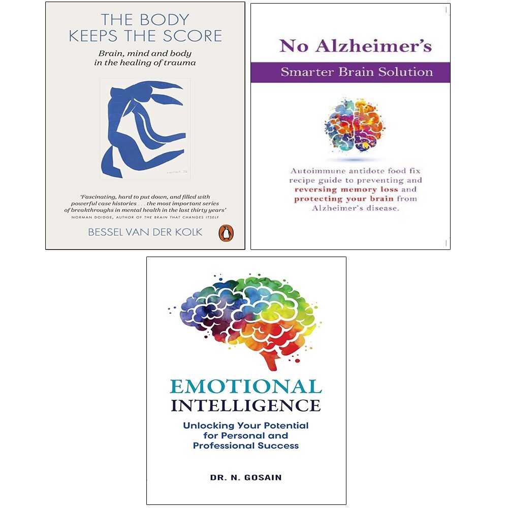 Body Keeps the Score,Emotional Intelligence,No Alzheimer's Smarter Brain 3 Books