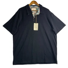 Weatherproof Vintage Mens Black Polo Shirt Short Sleeve Size XXL 100% Cotton