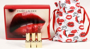 Estee Lauder Sculpted Lips Trio Lipstick Set And Lips Pouch New Ebay