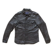 Polo Ralph Lauren Washed Leather Shirt Jacket...