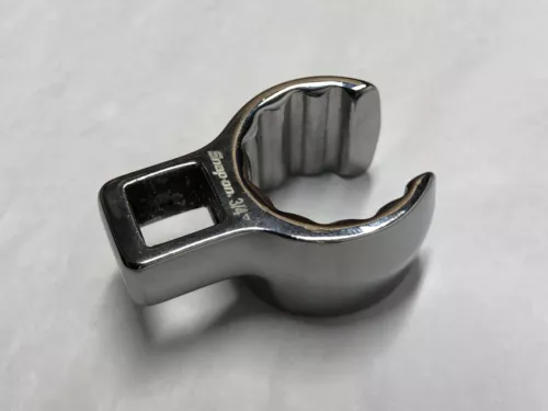 SNAP-ON 3/8" Drive, 12-Point, 3/4 Flank Drive Deep Flare Nut Crowfoot AN850812B