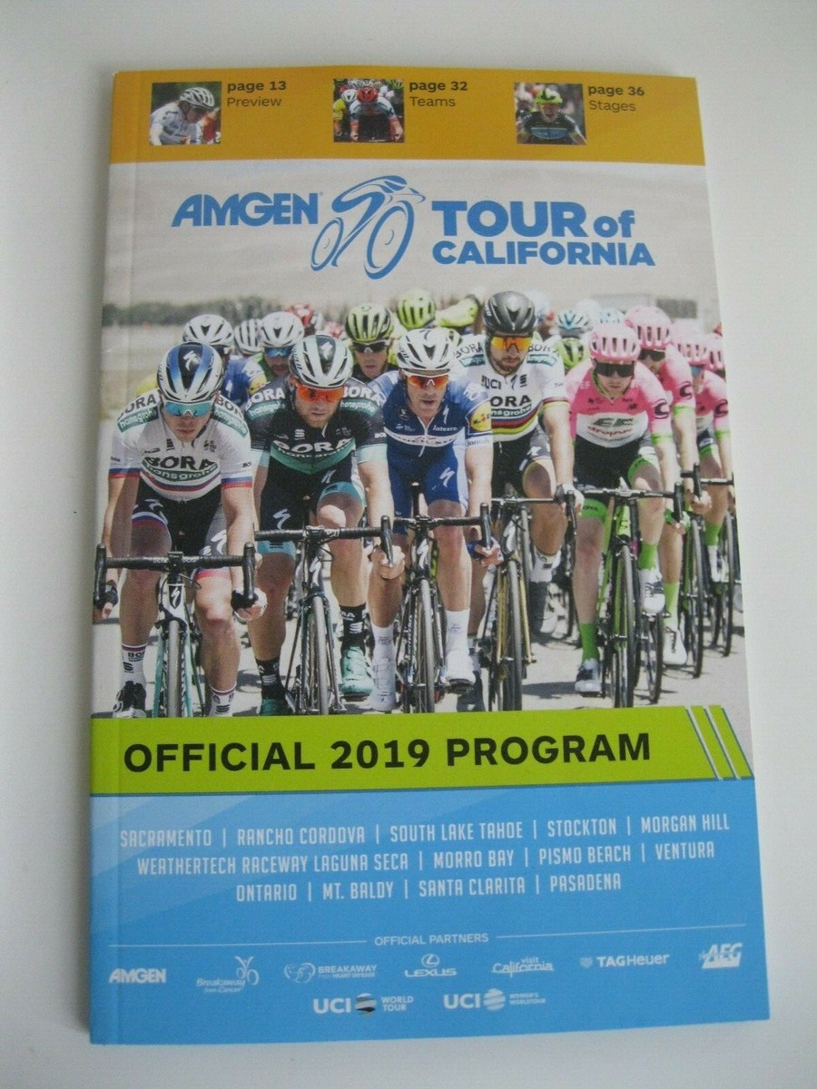 Amgen Tour of California 2019 HAT PINBACK and OFFICIAL PROGRAM