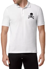 Philipp Plein Skull Polo Shirt Leather PP Hexagon Logo T-shirt 5XL