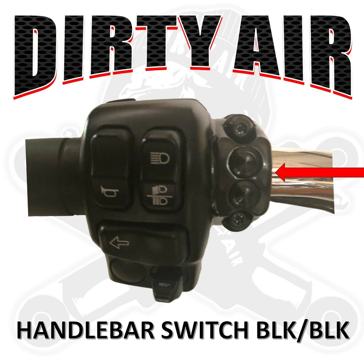 DIRTY AIR Harley Davidson Handlebar Switch air ride BLACK housing 