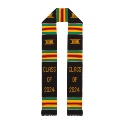 kente graduation dress Black Lawyers Matter Class of 2024 Kente Graduation Stole with Scale Symbols for Law, Lawyers and Juris Doctors main image 0