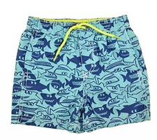 Carter's Boys Blue Shark Print Swim Short Size 7 30