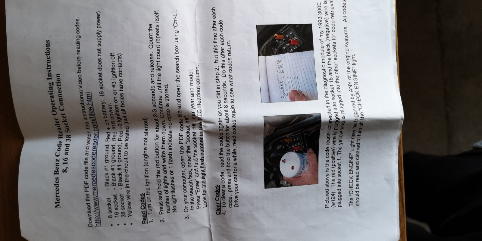 Mercedes Rick's Diagnostic Code Reader Tool OBD1,W124 etc eBay