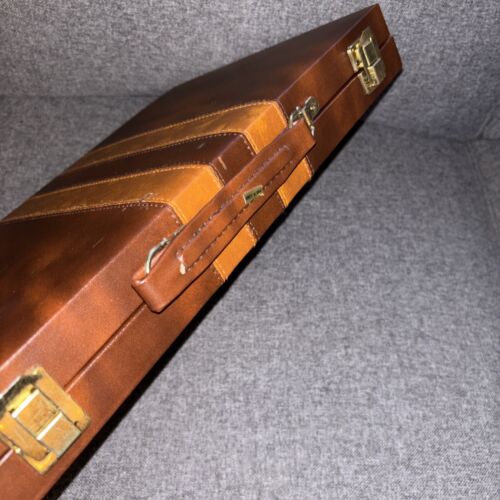 Vtg! Cardinal Prestige Backgammon Game Set Brown Case Complete NICE! - Picture 6 of 10