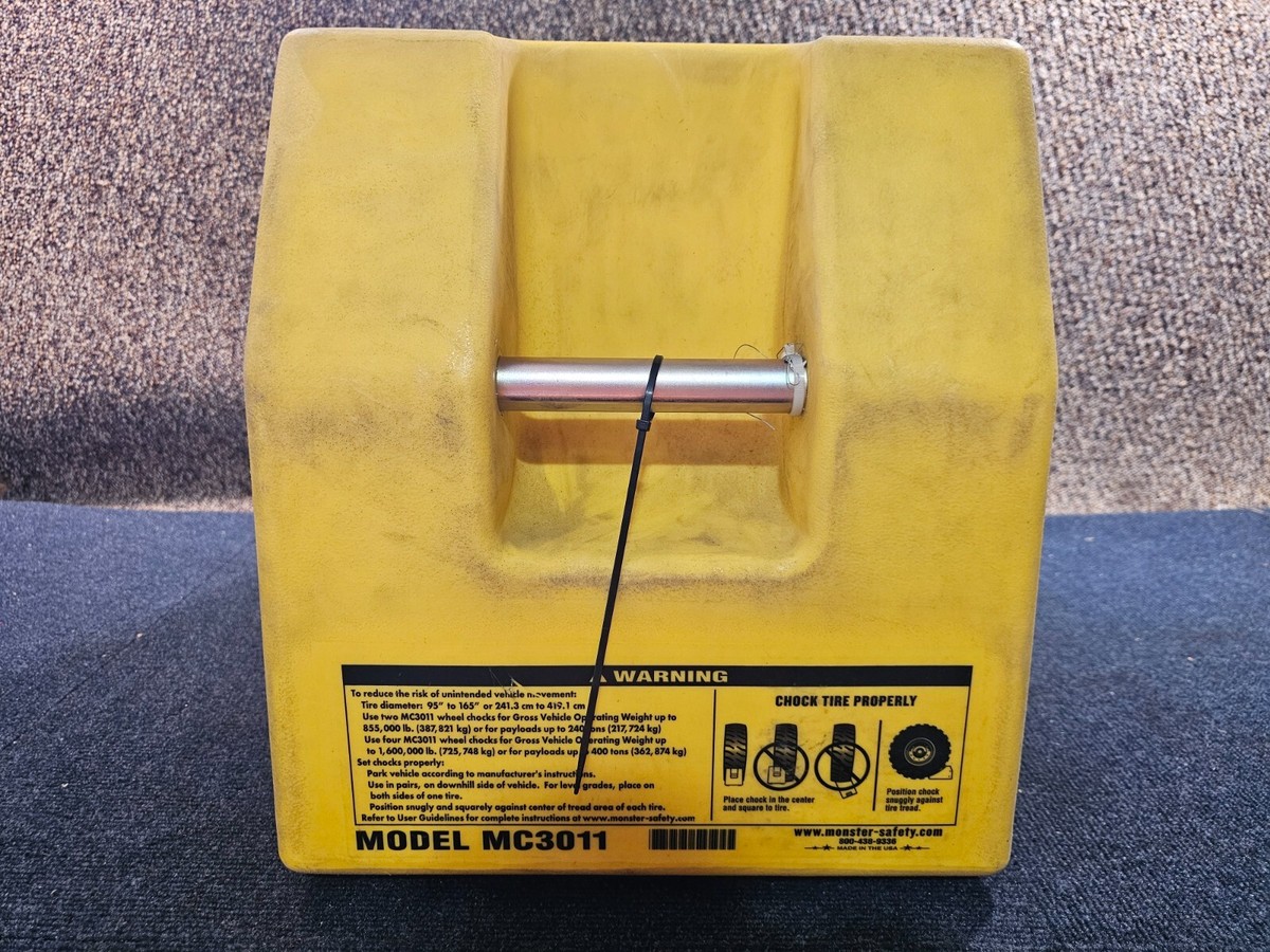 Monster Motion Safety Checkers MC3011 Heavy-Duty Wheel Chock 16 In