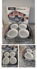 Chicago Metallic 6-piece Creme Brulee Set, Stainless Steel, 4-Ramekins, NIB