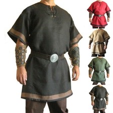 Medieval Retro Men Clothing Tunic Renaissance Pirate Viking Cosplay Costume Tops