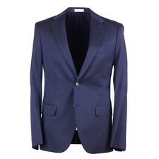 Boglioli Slim-Fit Navy Blue Subtle Melange Wool Sport Coat 38R Eu 48 NWT