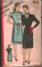 1589 Vintage Sewing Hollywood Pattern Misses ...
