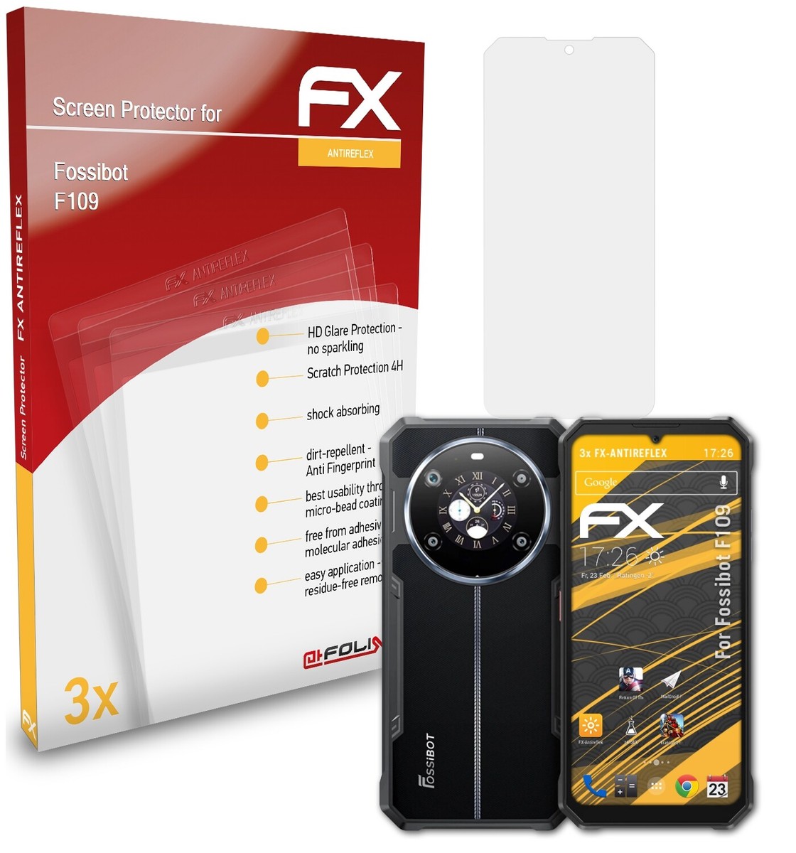 atFoliX Film Protection d'écran compatible avec Coospo BC 200 Protecteur d' écran, ultra-clair FX Écran protecteur (3X