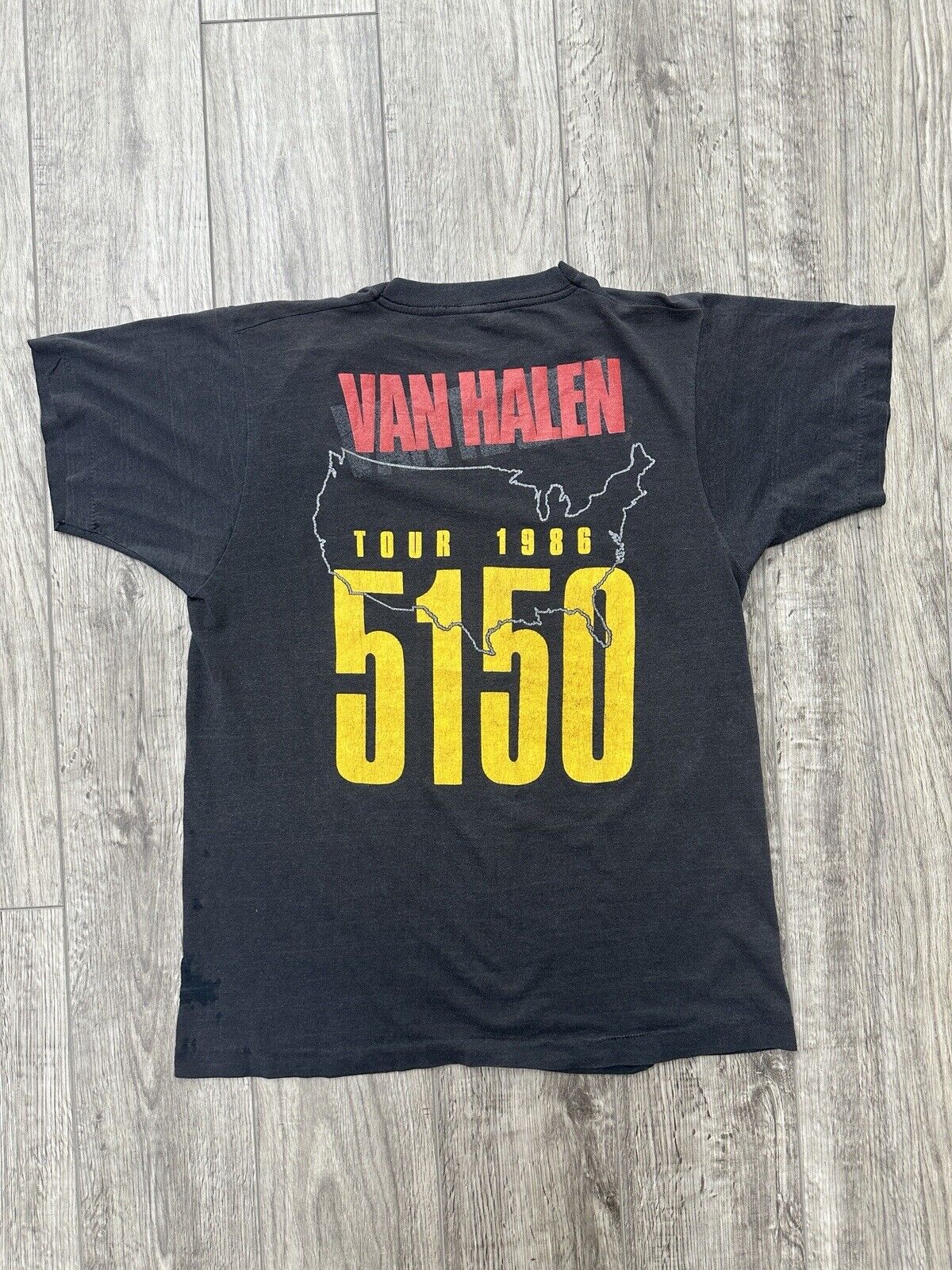 Vintage Van Halen 5150 T-Shirt Medium Black 1986 … - image 4