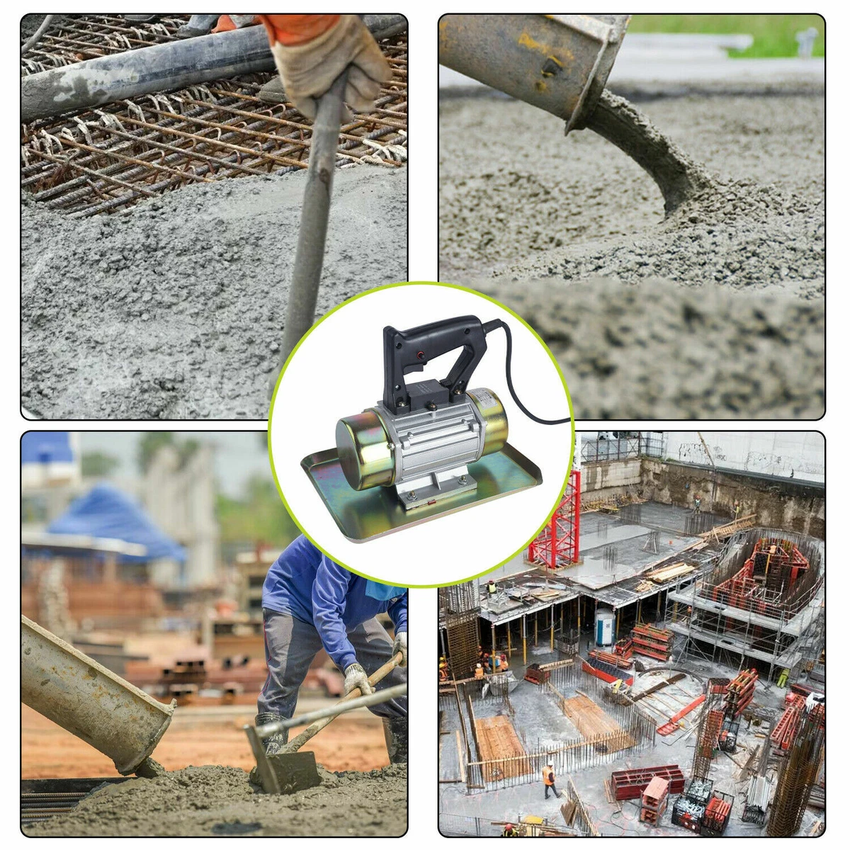 Compactor Plate Electric Compaction Wacker Hand held Cement Vibrator 240V NEW