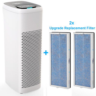 Air Purifiers Home Large Room HEPA Air Purifier For Smoke Dust Pets +2*Filters