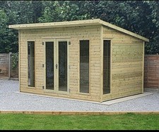 14X8 SUMMERHOUSE GARDEN ROOM HEAVY DUTY TANALISED GARDEN OFFICE STORAGE SHED  