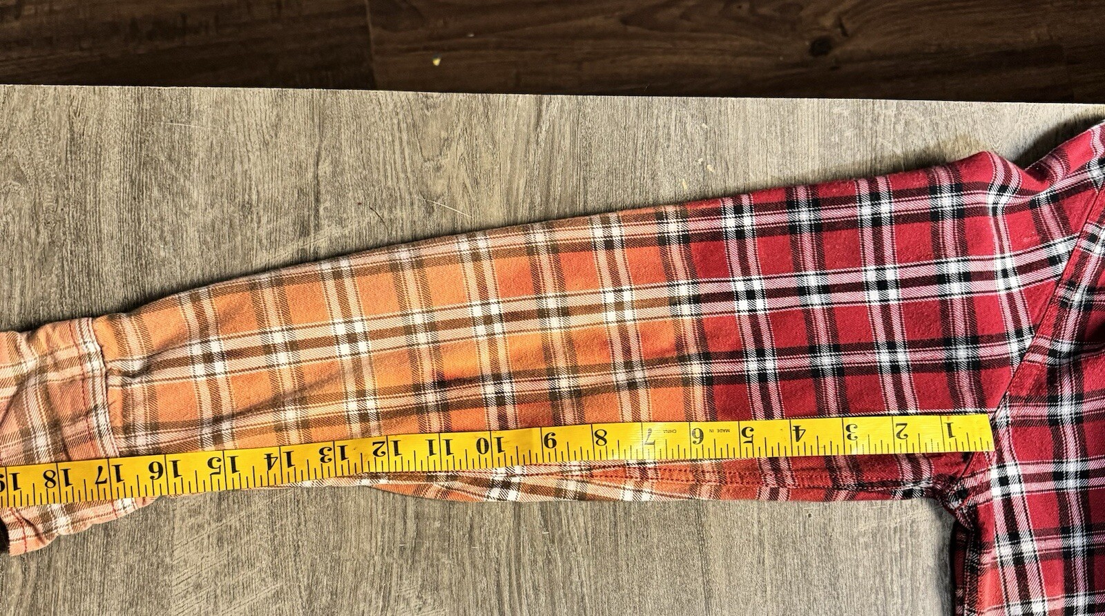 Upcycled Distressed Eagle Flag Bleached Flannel U… - image 9