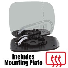 Vetro specchietto retrovisore lato guida Volvo XC70 Estate 2007-2017 riscaldato grandangolare