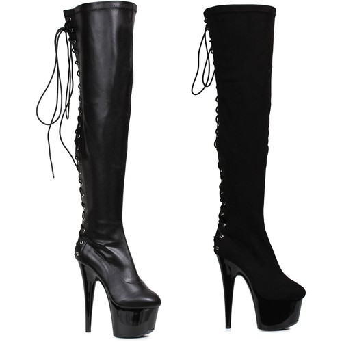 Ellie Sexy 6" Thigh High Knee Boot Adult Women Shoes Boots 609/Fare sz 6