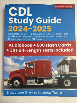 CDL Study Guide 2024-2025 Complete Review 39 Full Length Tests -READ