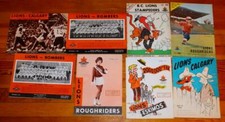 Lot of 20 Vintage 1958 - 68 CFL Football Programs BC Lions Blue Bombers Eskimos 