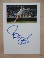Pat Cash autograph signed 10x15 cm index card with magazine image