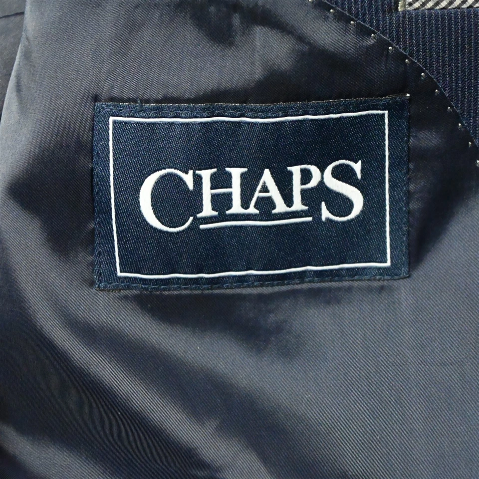 Blazer Traje Chaqueta Abrigo Chaps Ralph Lauren 46R Azul Rayas Para Hombre Foto 4 de 4