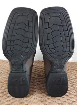 JUSTIN Cowboy Western Work Boots Green Leather Square Toe  display picture 1