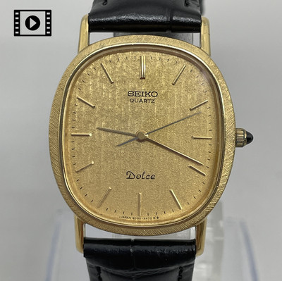 SEIKO Dolce 6030-5410 Vintage 1981 [US Stock] Gold Quartz Men's