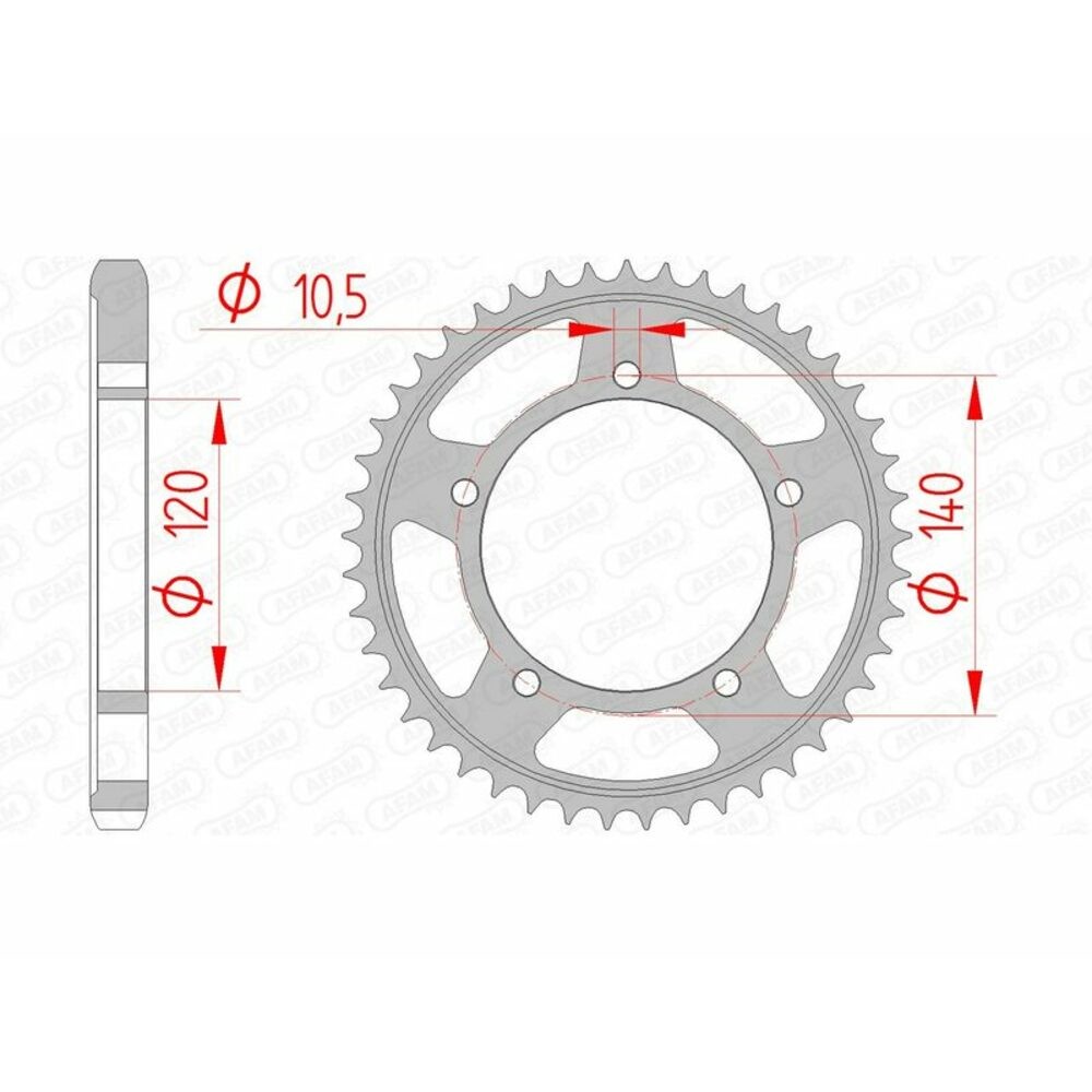 AFAM Standard Steel Crown 86603-Step 530 For Motorcycle Parts Accessories