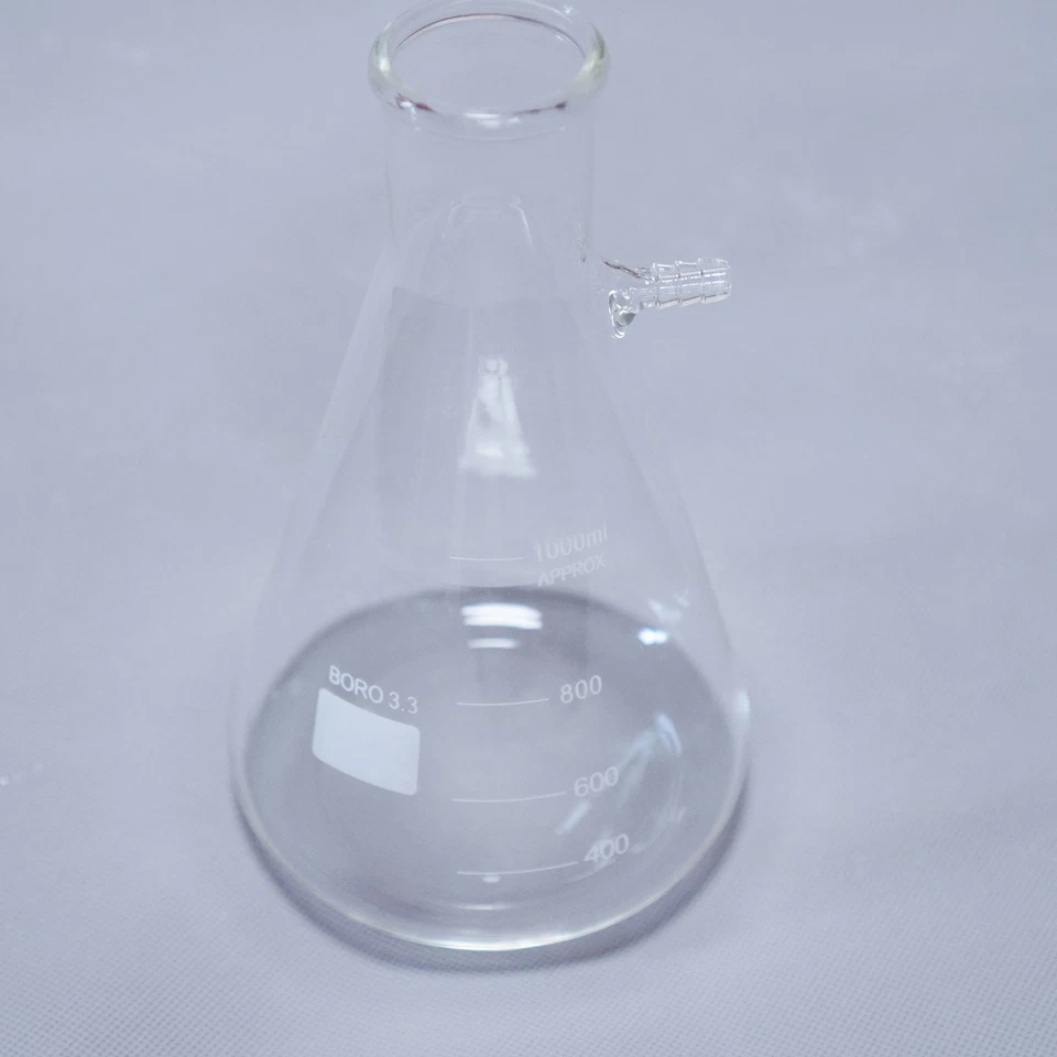 Lab glass Erlenmeyer vacuum filter flask filtering flask 1000 ml - 2000 ml - Image 4 of 4