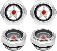 4Pcs Air Compressor Oil Sight Glass 3/4 Inch NPT Oil Liquid Level Gauge Male Thr