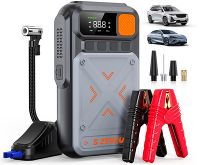 Arrancador de coche 10 en 1 con compresor 150 PSI, 3500A, pantalla LCD.
