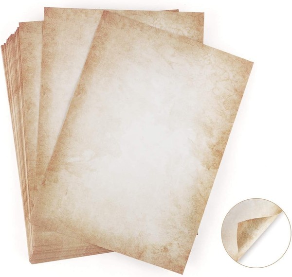Briefpapier Vintage 100 Blatt Din A4 Beidseitig 120G Mittelalterlich Casanova-image