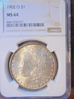 1902-O Morgan dollar NGC, MS-64 Gold Rim Beauty Sharp Coin