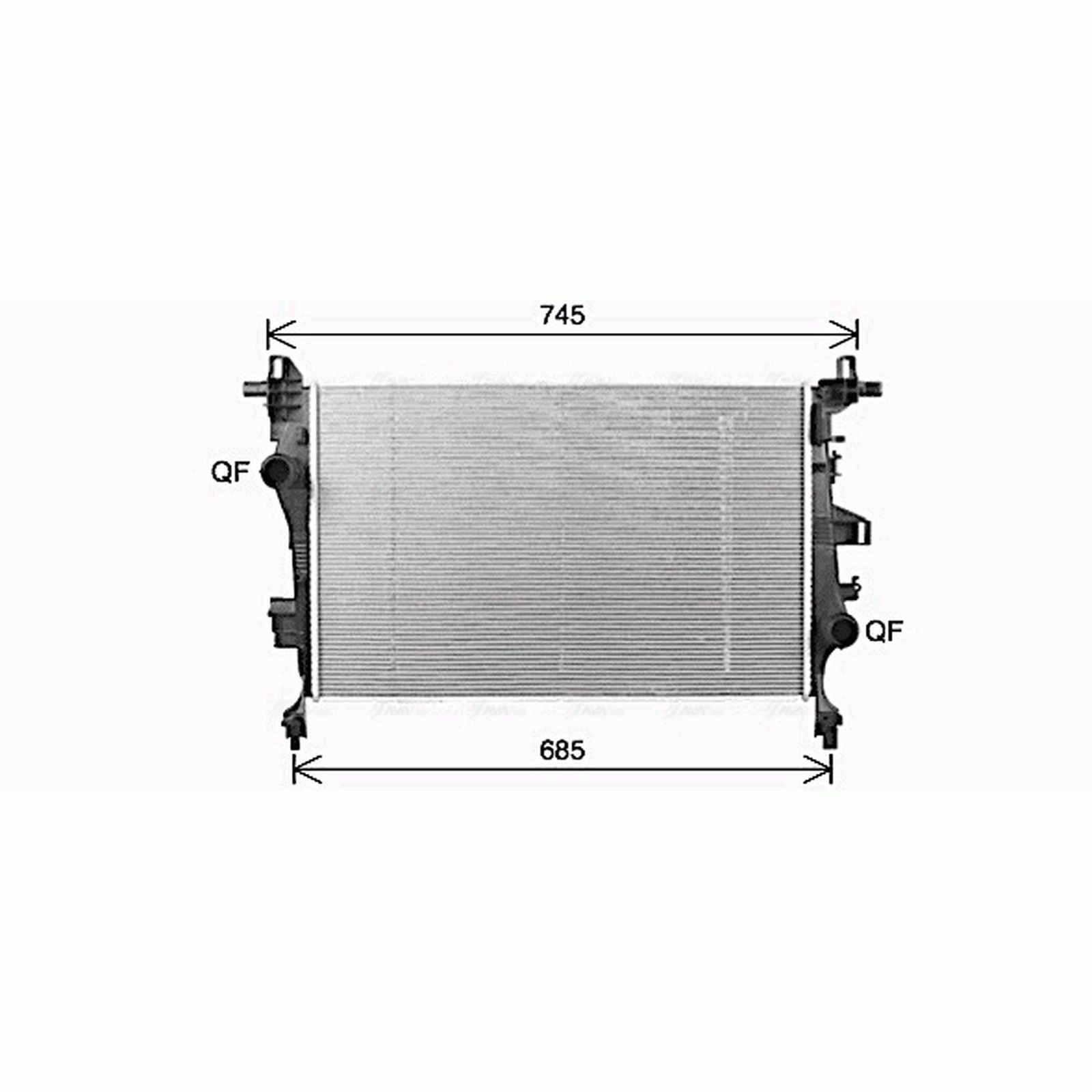 AVA Engine Cooling Radiator Aluminium Fins Fits Fiat 500X Jeep Renegade FT2468 - Image 3