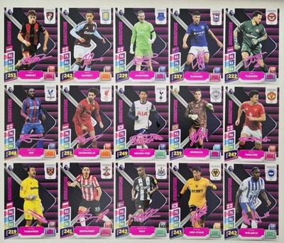 30% OFF! 2025 Panini Adrenalyn XL Plus Signature Foil Cards - Son Isak Eze Szobo