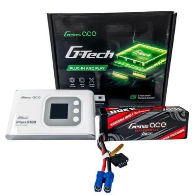 5300mAh 3S 60C 11.1V G-Tech Lipo Battery With EC5 Plug + IMars RC Smart Charger