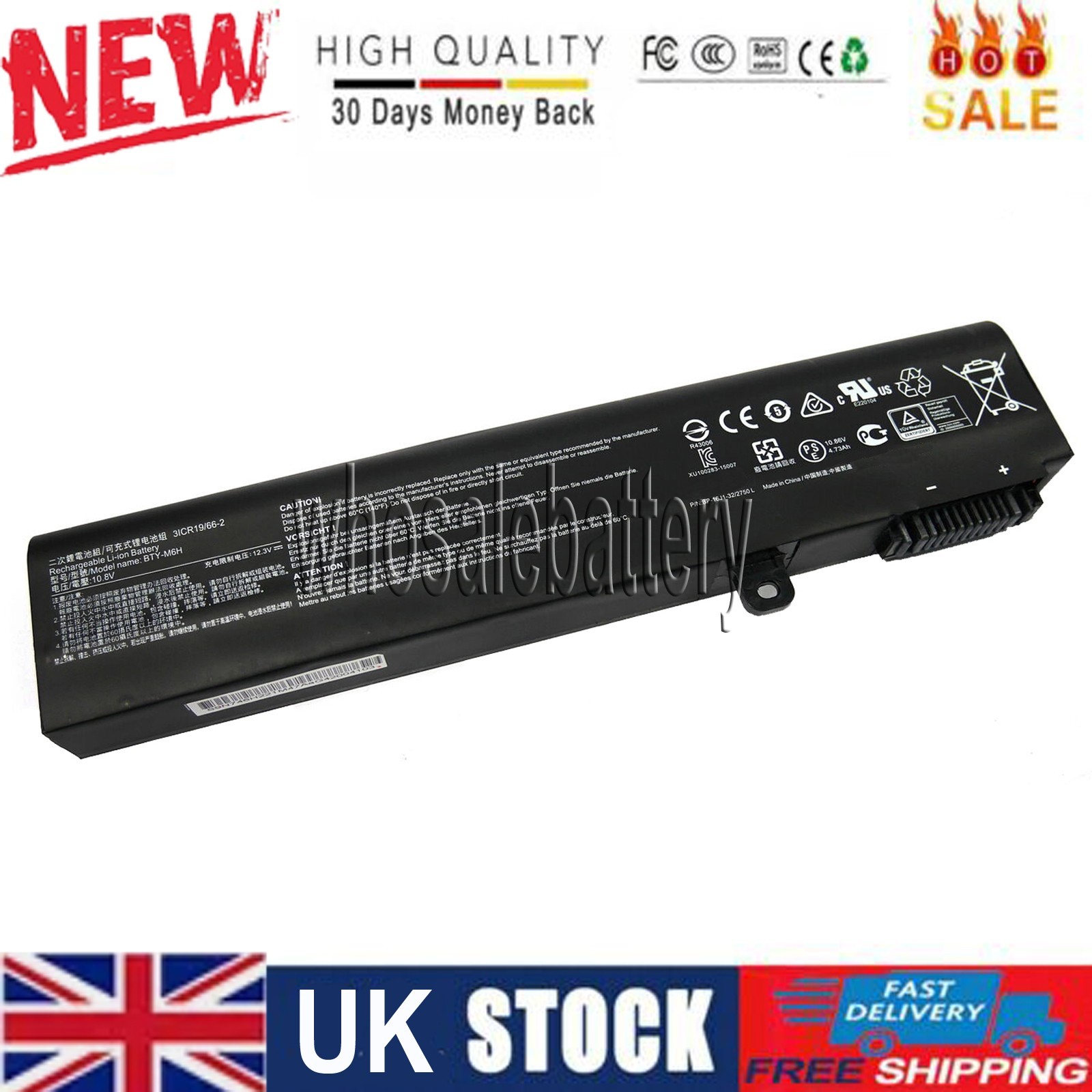 BTY-M6H Battery For MSI GE72, GE72 6QD, GE62 6QC, GE63 GE65 GE73 GE75 GL62 GL63
