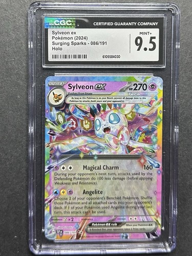 CGC Mint+ 9.5 Sylveon ex 086/191 Sv08: Surging Sparks Holo G166
