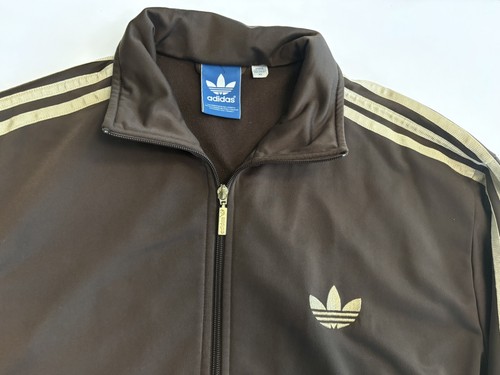 Vintage Adidas Originals Firebird gold Trefoil Track Jacket Brown Gold Men’s XL by Adidas, $85 - Photo 3