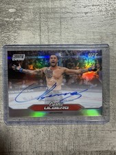 2025 Topps Stadium Club Chrome UFC Carlos Ulberg On Card Auto Refractor #CAS-CUG