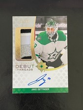 2020-21 Ultimate Collection Jake Oettinger RC Rookie Patch Auto Autograph /99