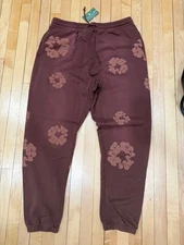 Denim Tears Mono Cotton Wreath Brown Sweatpants Size XL